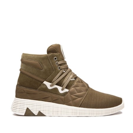 Supra Jagati Mens High Tops Shoes Olive UK 82TNF